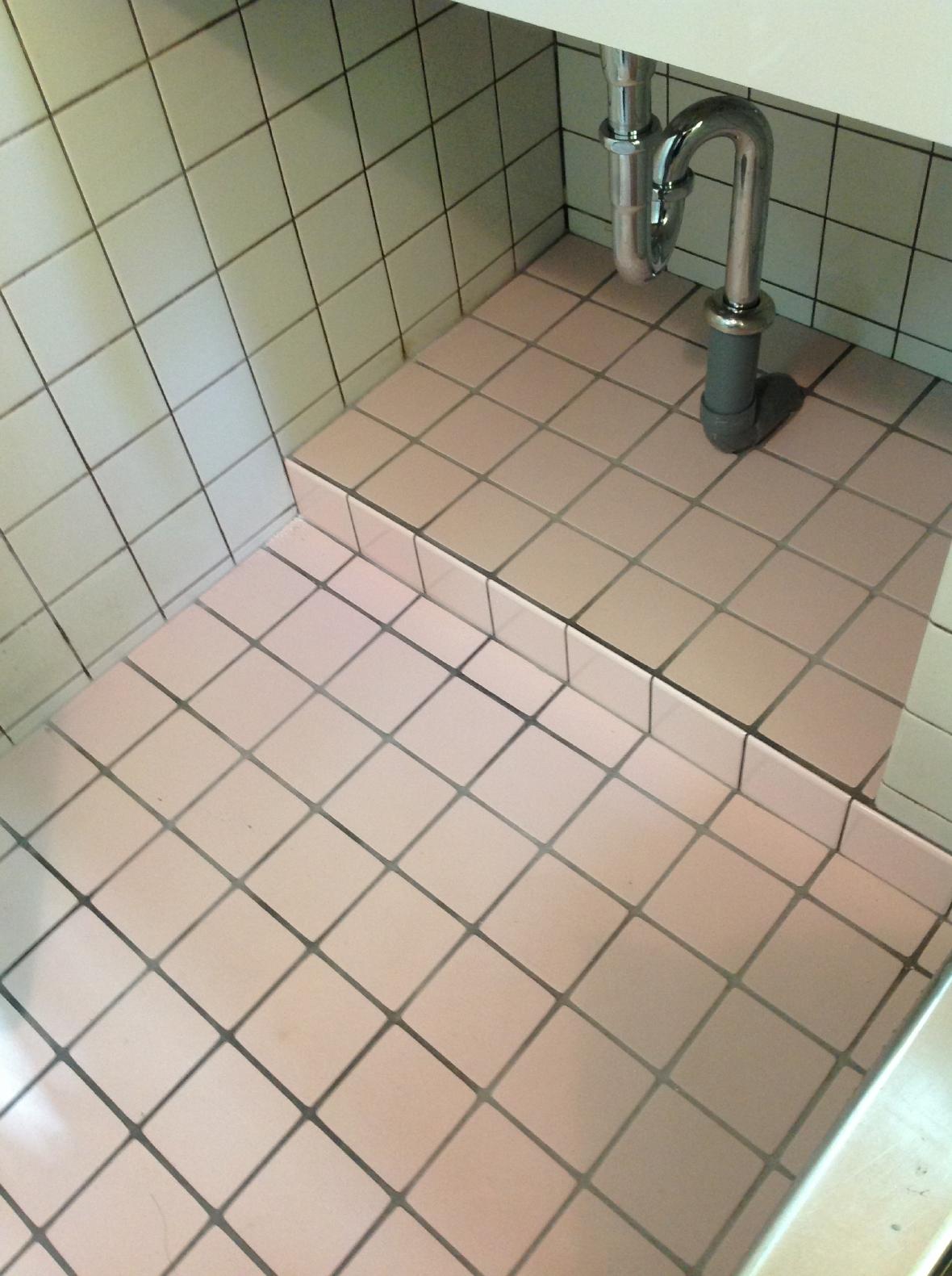 豊島区 脱衣場タイル交換後